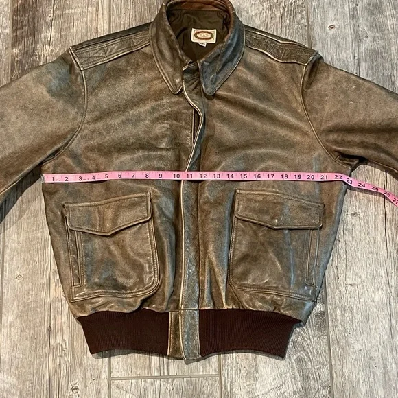 Banana Republic Distressed Leather Bomber Jacket - Picture 10 of 13